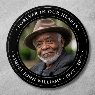 Photo Memorial Remembrance Tribute 3 Inch Round Button