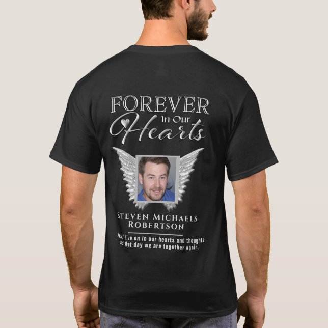 Photo Mémorial T-Shirt pour toujours dans nos coeu (Dos)