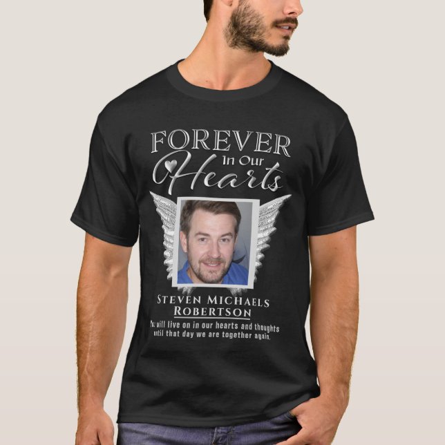 Photo Mémorial T-Shirt pour toujours dans nos coeu (Devant)