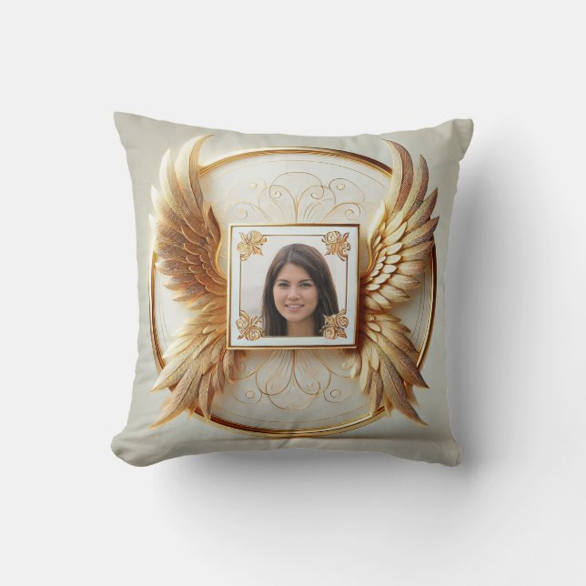 Photo Memorial Throw Pillow (Front)