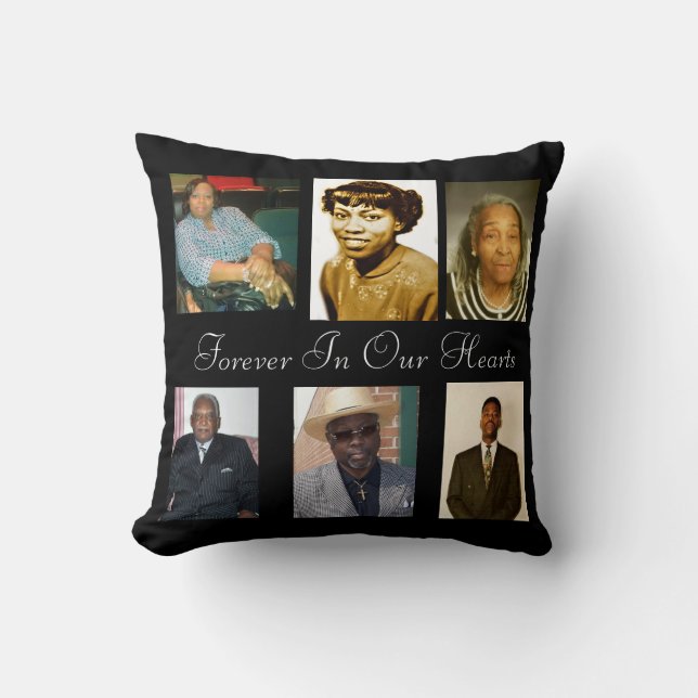 Photo Memorial Throw Pillow (Front)