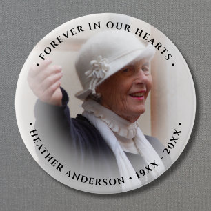 Photo Memorial Tribute 3 Inch Round Button