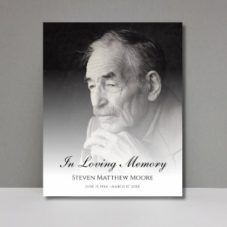 Photo Memorial Tribute Death Funeral Poster
