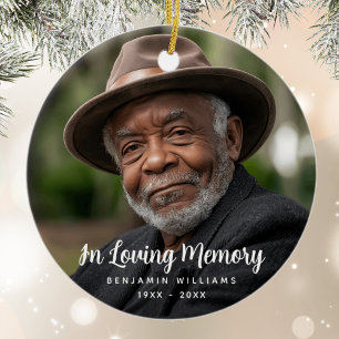 Photo Memorial Tribute Remembrance Ceramic Ornament