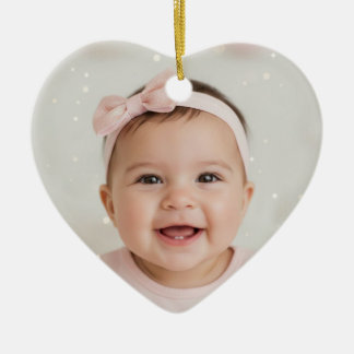 Photo Memories Personalized Mini Heart Keepsake Ceramic Ornament