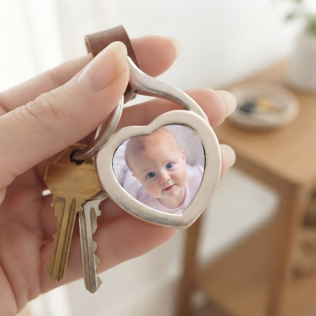 Photo Memories Personalized Mini Heart Keepsake Keychain (Creator Uploaded)