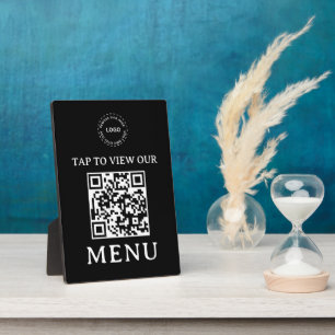 Photo Menu QR Code Restaurant   Plaque 5" x 7"