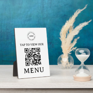 Photo Menu QR Code Restaurant   Plaque 5" x 7"