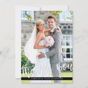 PHOTO MERCI moderne écriture manuscrite blanche