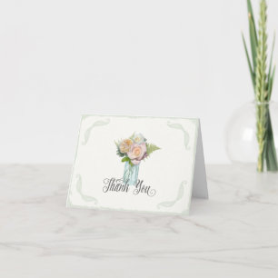 Photo Merci Notes Rose rustique Mason Jar Flower