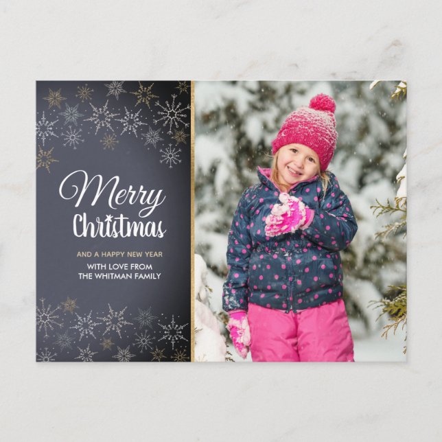 Photo Merry Christmas Holiday Postcard (Front)