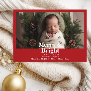 Photo Merry et Bright Faire-part de naissance