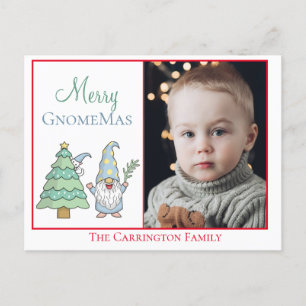 Photo Merry GnomeMas Holiday Cute Christmas Postcard