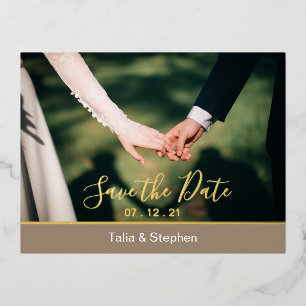 Photo minimale moderne Enregistrer la carte postal