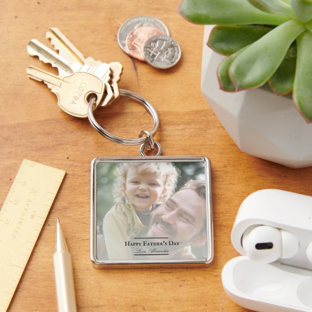 Photo  Minimalist Father's Day Keychain (Desk)