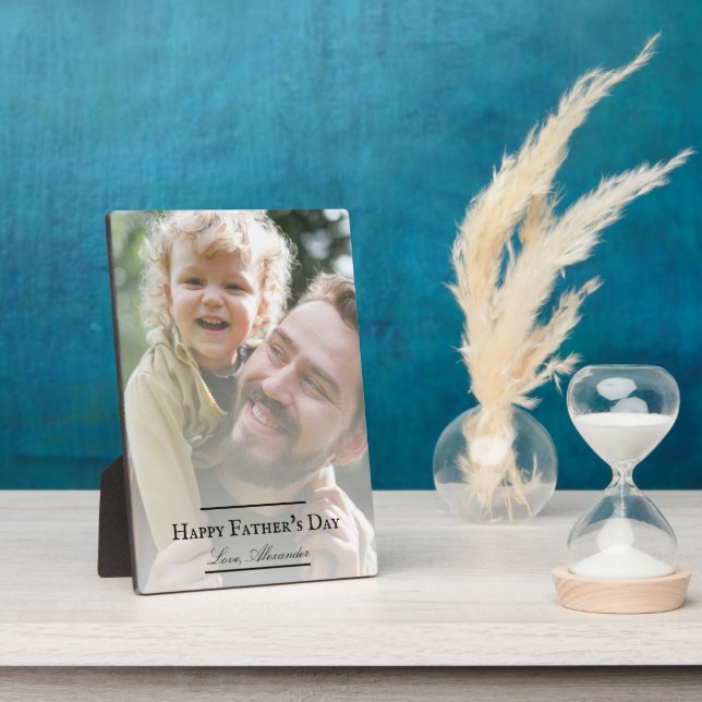 Photo Minimalist Father's Day Plaque (Side)