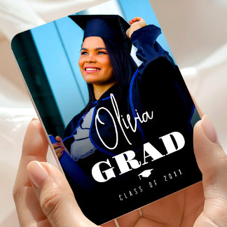 Photo Minimalist Modern High School Graduation Magnet