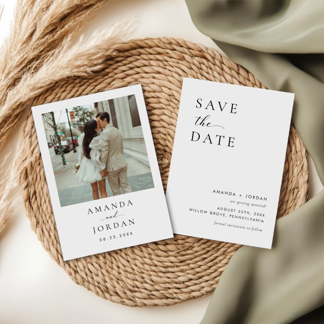Photo Minimalist Save the Date Invitation (Creator Uploaded)