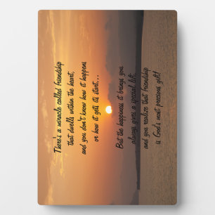 Photo Miracle of friendship Poem Plaque
