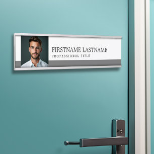 Photo - Modern Colour Block Name Professional Door Sign