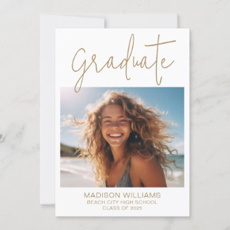 Photo Modern Graduate Graduation Announcement