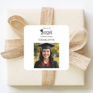 Photo modern Graduation Party Square Sticker