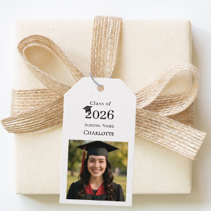 Photo modern Graduation Party Thank You Gift Tags