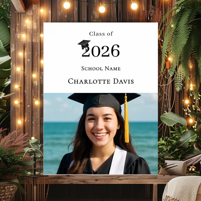 Photo modern Graduation Party welcome Poster (Creator Uploaded)