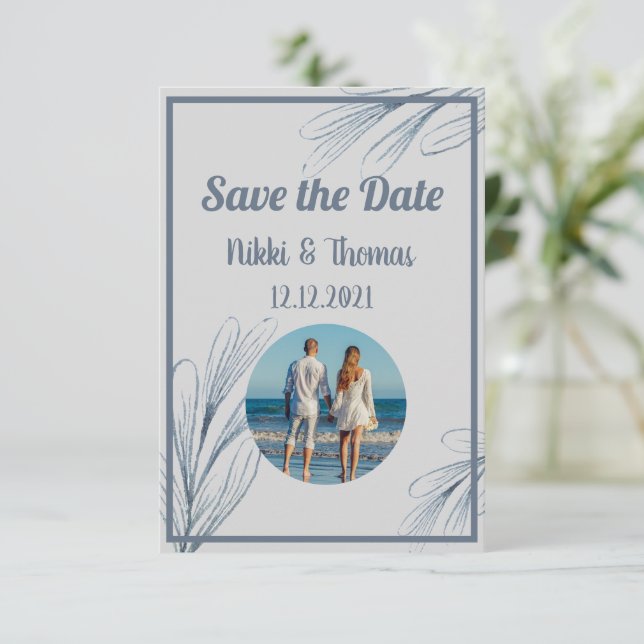 Photo Modern Wedding Elegant Save the Date (Standing Front)