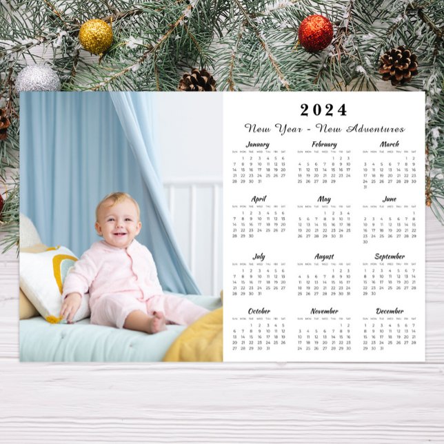 Photo moderne 2024 affiche du calendrier du Nouvel (Créateur téléchargé)