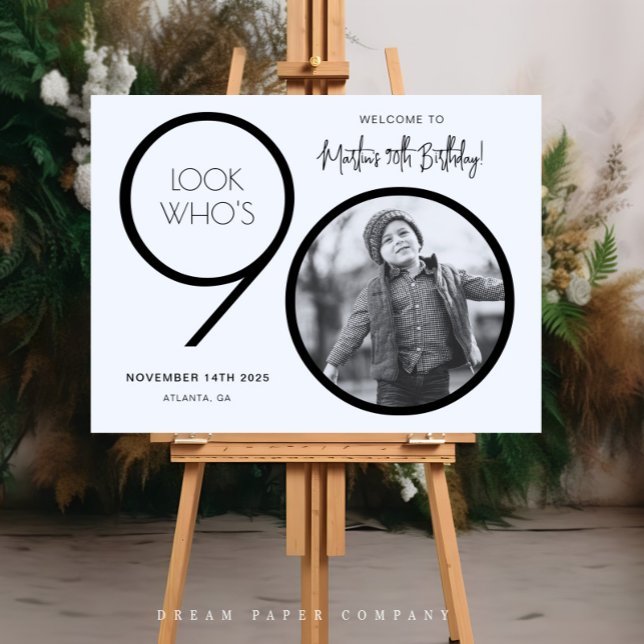 Photo moderne Affiche de bienvenue d'anniversaire  (Créateur téléchargé)