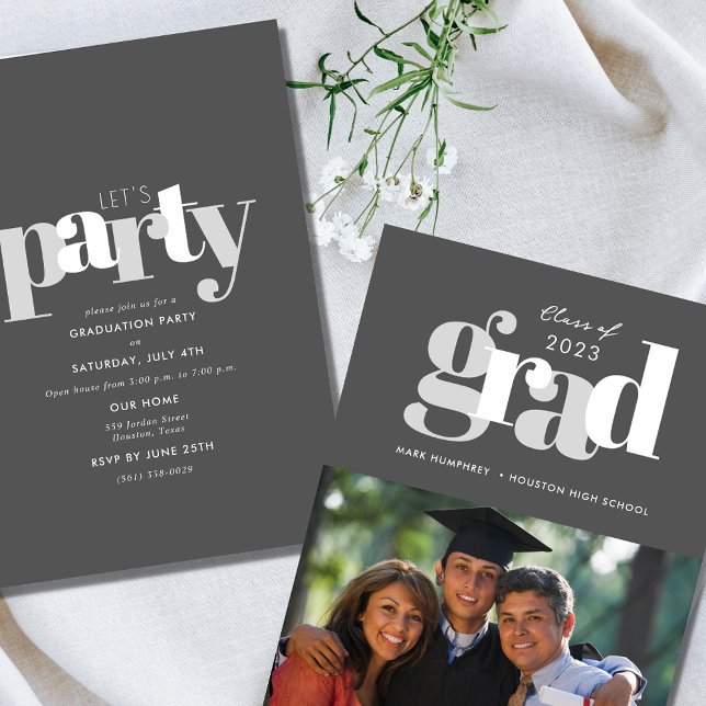 Photo moderne Digital Graduation Party Invitation (Créateur téléchargé)