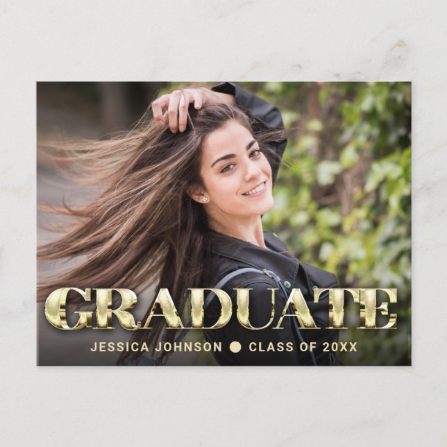PHOTO Moderne Elégant Graduation Party Invitation (Devant)