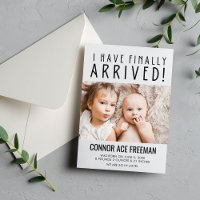 Photo moderne Faire-part de naissance bébé