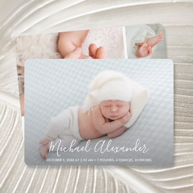 Photo moderne Faire-part de naissance bébé (Créateur téléchargé)