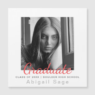 Photo Moderne Graduation Faire-part magnétique