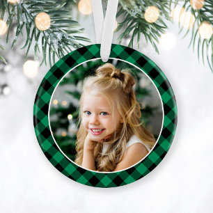 Photo moderne Green and Black Buffalo Plaid