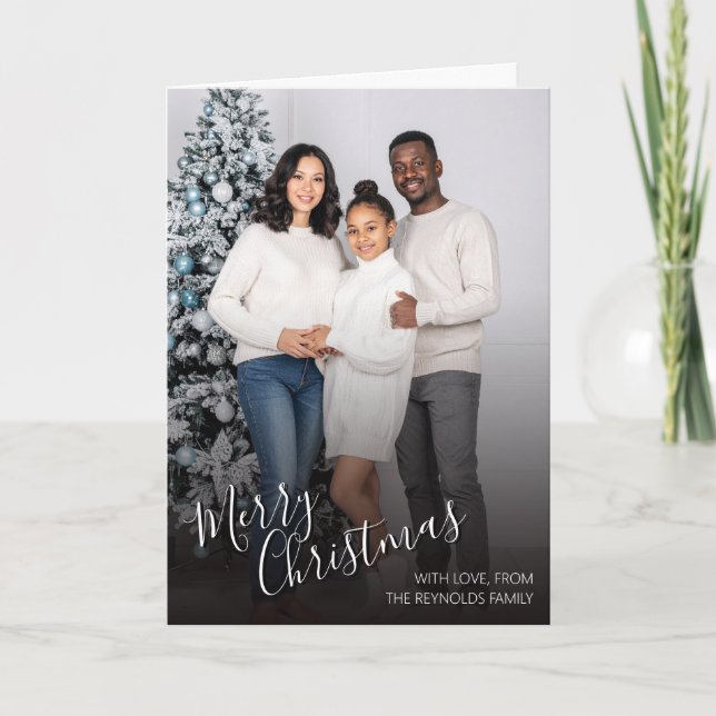 Photo moderne Joyeux Noël Carte de voeux (Devant)
