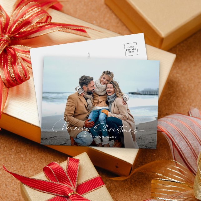 Photo moderne Joyeux Noël Carte postale (Créateur téléchargé)