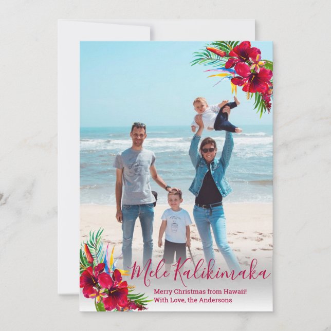 Photo moderne Mele Kalikimaka Cartes de Noël (Devant)