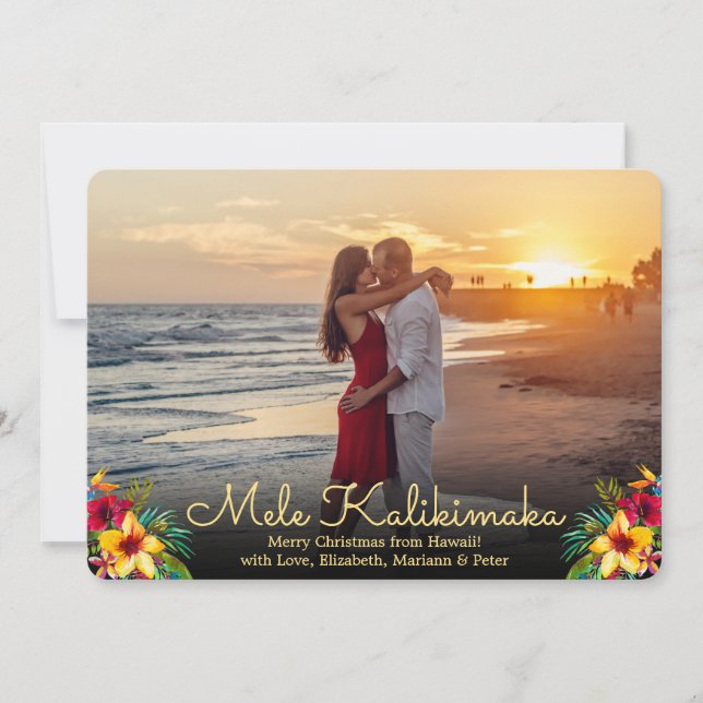Photo moderne Mele Kalikimaka Cartes de Noël (Devant)