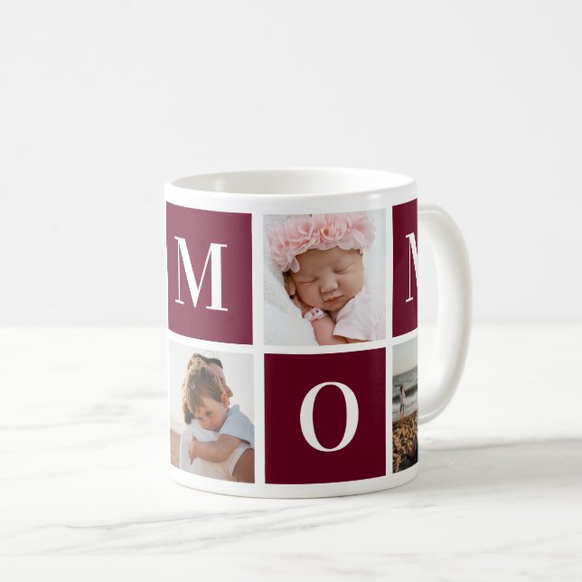 Photo moderne Red Custom I Love Maman Mug (Devant droit)