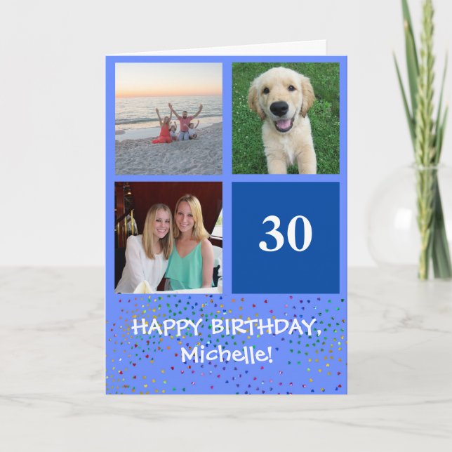 Photo Modifiable Carte D'Anniversaire Famille Et A (Devant)