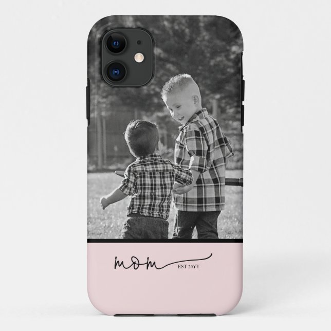 Photo Mom Script Case-Mate iPhone Case (Back)