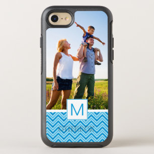 Photo & Monogram Chevron Pattern Background OtterBox Symmetry iPhone 8/7 Case