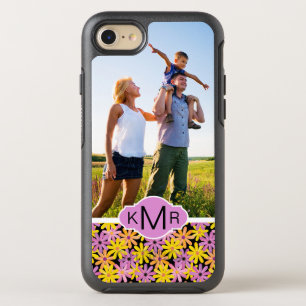 Photo & Monogram Gerbera flowers pattern OtterBox Symmetry iPhone 8/7 Case