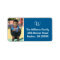 Photo Monogram Labels - Blue