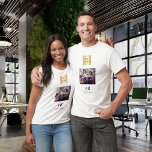 Photo monogram name logo business T-Shirt<br><div class="desc">Black coloured text.  Personalize and add your business logo,  monogram initials,  name.
Front and back.</div>