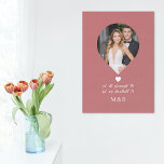 Photo Monogram Romantic Heart Coodinates Modern Faux Canvas Print<br><div class="desc">Photo Monogram Romantic Heart Coodinates Modern Faux Canvas Print Wall Art features your favourite photo with your monogram and custom coordinates of longitude and latitude that are special to you in modern script typography. Perfect gift for weddings, birthday, Christmas, Valentine's Day, anniversary and so much more. Designed by ©Evco Studio...</div>