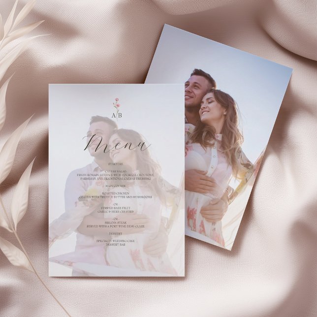 Photo Monogram Wedding Menu (Créateur téléchargé)